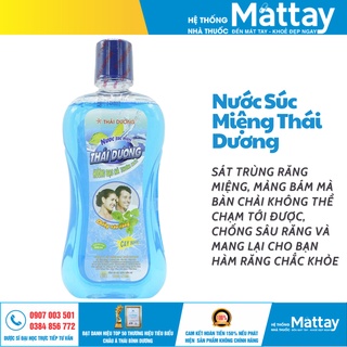 Nước Súc Miệng Thái Dương - Chai 500ml - Hương Bạc Hà Thơm Mát