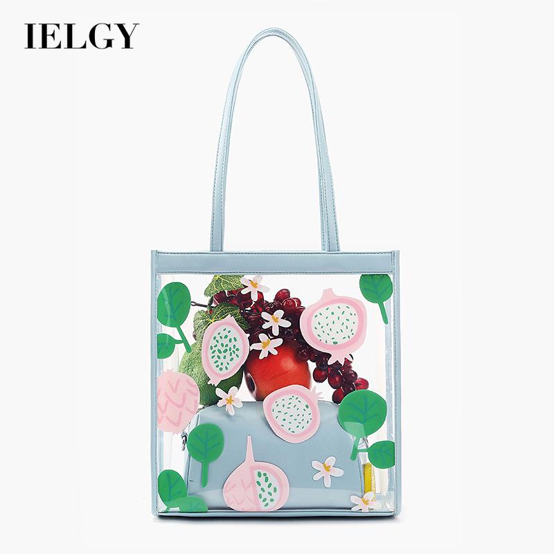 IELGY Túi Đeo Vai Cỡ Lớn Màu Trong Suốt Thời Trang Cho Nữ