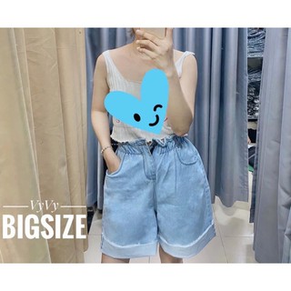 [30-35] Quần Short Lửng Lưng Thun - Short Jeans Lưng Cao - Quần Ngố Lưng Thun Ống Rộng