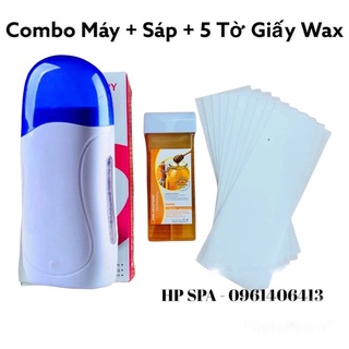 Bộ Máy wax lông nóng Depilatory, sáp wax + 7 tờ giấy wax không đau siêu sạch lông