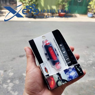 Đèn LED báo hiệu gắn đuôi xe đạp 5 bóng cổng sạc USB Colorful - Lion Bear