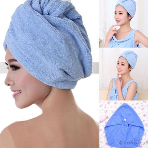 MICROFIBER (Hàng Mới Về) Mũ Trùm Tóc Khi Tắm Làm Từ Sợi Siêu Nhỏ Cho Nữ