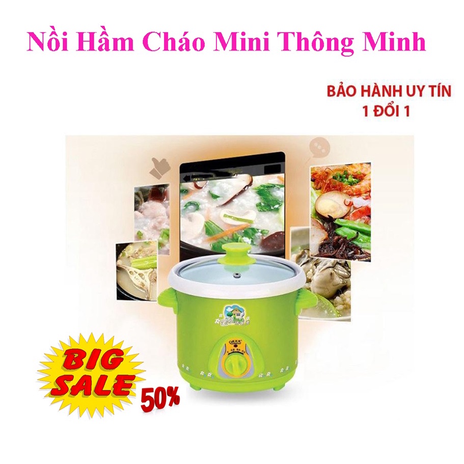 Nồi Nấu Cháo Cho Bé Cao Cấp Chính Hãng - Nồi Hầm Chậm Đa Năng Nồi Nấu Cháo, Ninh Xương, Kho Cá,bảo hành 1 đổi 1