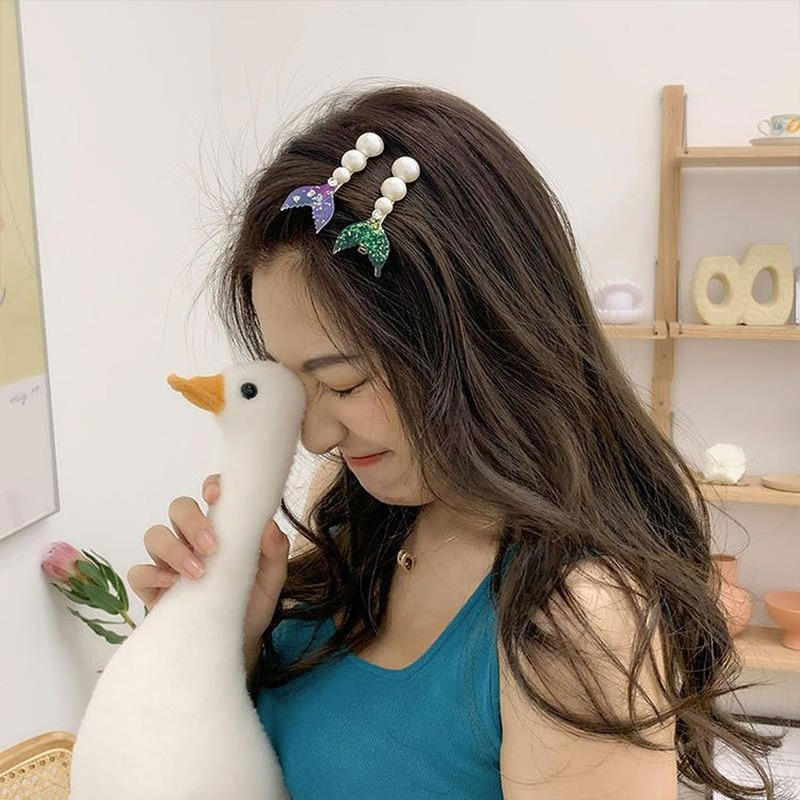 Kẹp Tóc Hình Đuôi Cá Đính Ngọc Trai Giả Thời Trang Cho Nữ