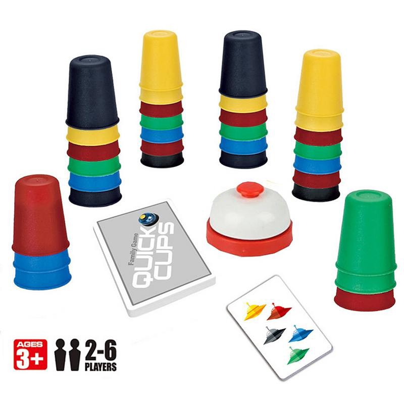 Family Classic Board Game 2-6 Players Speed Cups Stacking Game Card Funny Party Challenge Quick Cups Game For Child Gift