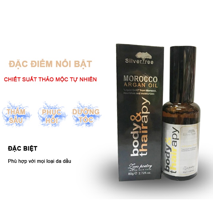 Tinh Dầu Dưỡng Tóc MOROCCO ARGAN OIL BODY & HAIR 80ML Lamyra