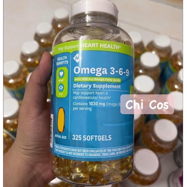 Dầu cá Omega 369 lọ 325 viên date mới 2024