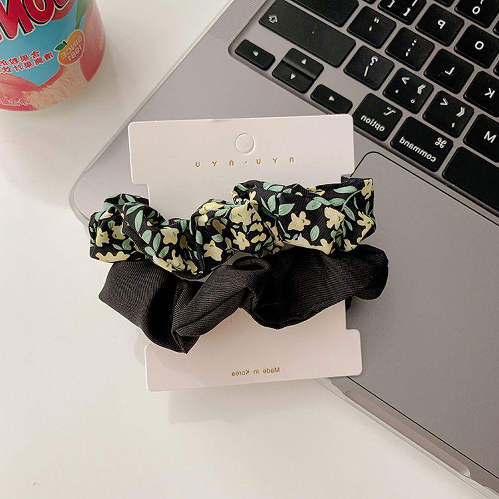 NICKOLAS Set 2 Dây Buộc Tóc Đính Hoa Phong Cách Vintage