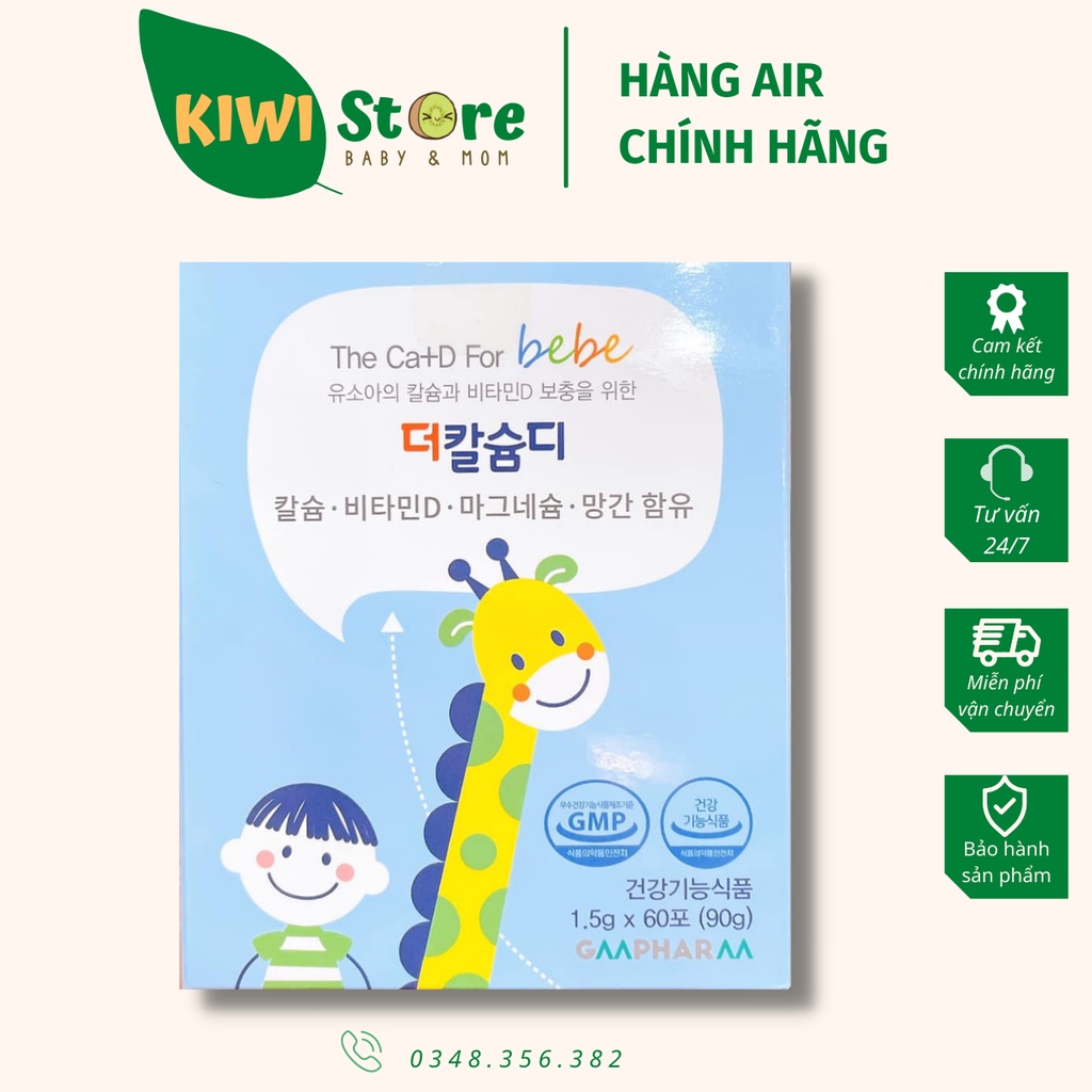 Canxi phát triển chiều cao The CA+D for Bebe Hàn Quốc 1,5g x 60 gói
