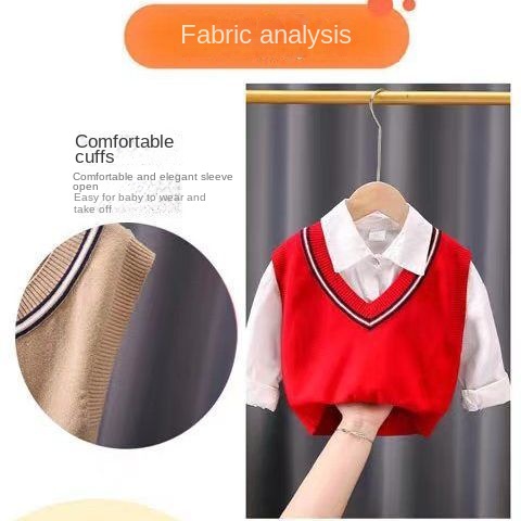 Áo Sweater Dệt Kim Không Tay Thời Trang Thu Đông Cho Bé Trai