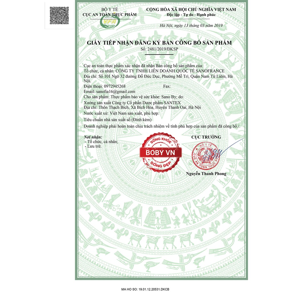 Sano By giúp bổ sung sắt và acid folic cho cơ thể, hỗ trợ tái tạo hồng cầu, giảm nguy cơ thiếu máu do thiếu sắt