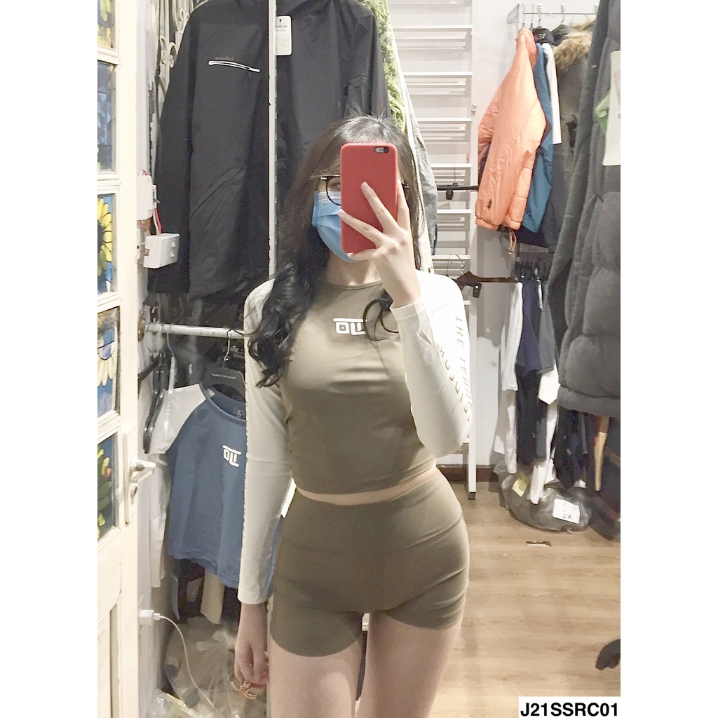 Bộ Bơi CropTop, Áo Bơi Dài Tay Chống Nắng + Quần đùi bơi Kín Đáo Croptop - Thegatevietnam