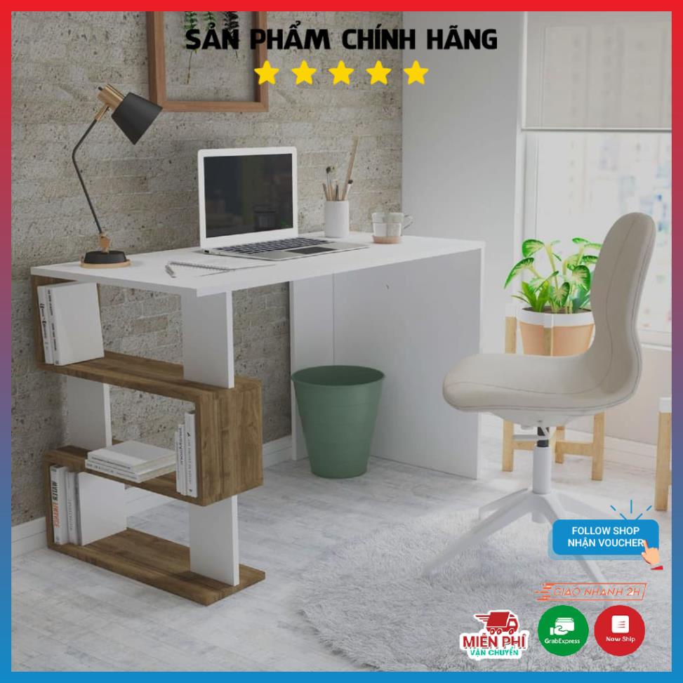 Bàn làm việc, bàn học sinh kèm kệ sách mẫu mã mới, kiểu dáng sang trọng, hiện đại dễ dàng lắp ráp, giảm giá lớn
