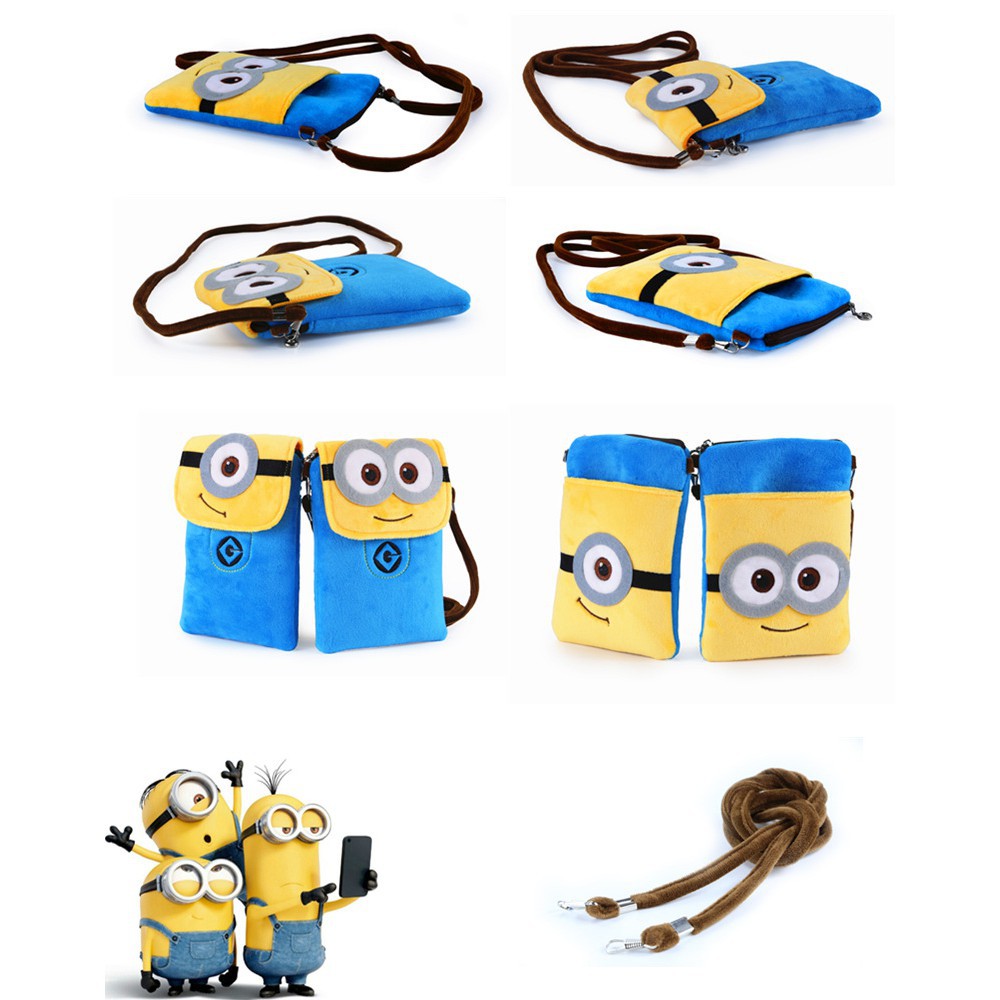 Túi messenger đeo chéo vai hình Minion cho trẻ em