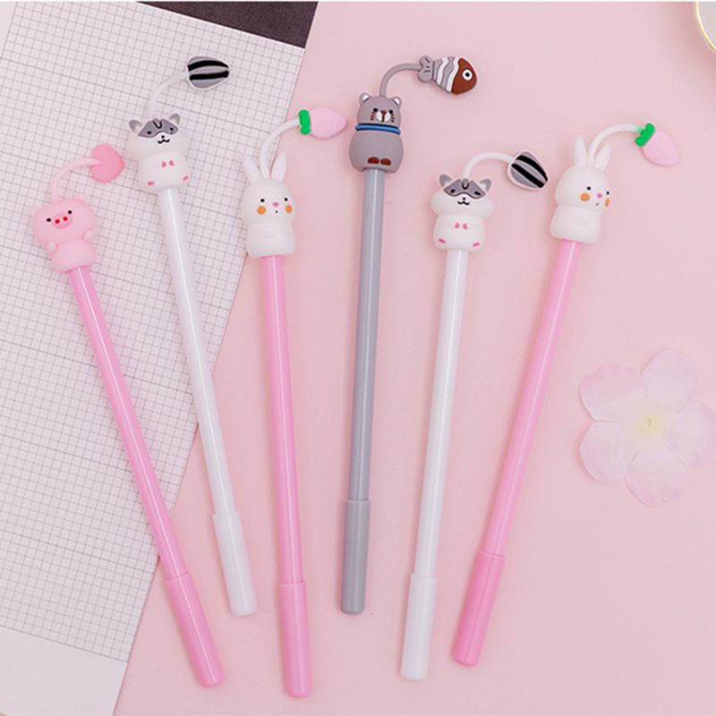 Set 4 Bút Mực 0.38mm Hình Động Vật Dễ Thương Cho Học Sinh