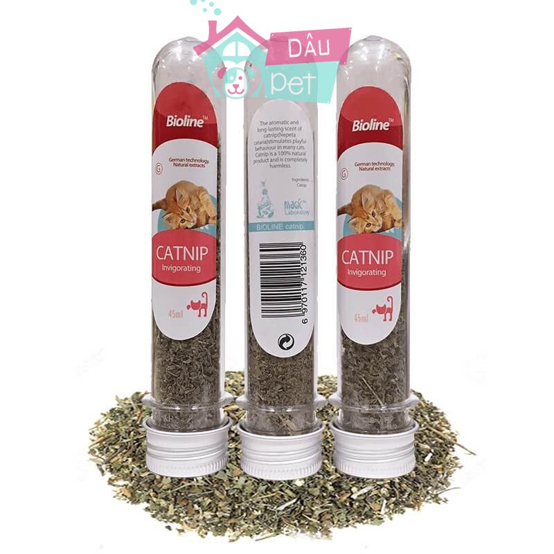 [Mã PET50K giảm Giảm 10% - Tối đa 50K đơn từ 250K] Cỏ bạc hà Catnip cho mèo Bioline ống 45ml