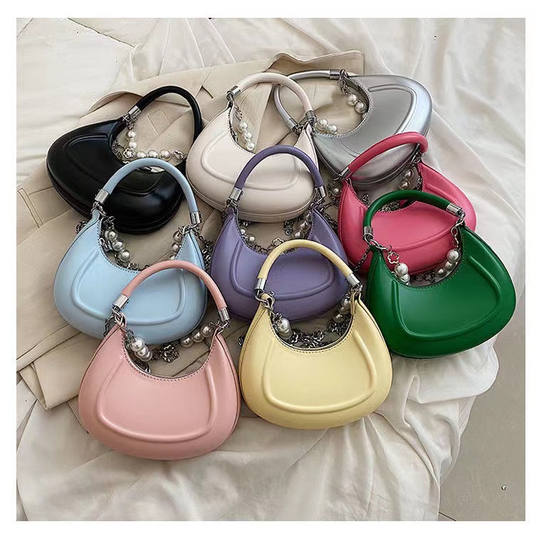Túi Đeo Chéo Một Bên Vai Có 12 Màu Bán Nguyệt Thời Trang Mùa Xuân 2022