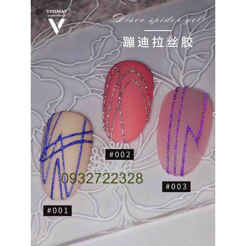 gel nhện flash Vinimay siêu sáng 6 màu