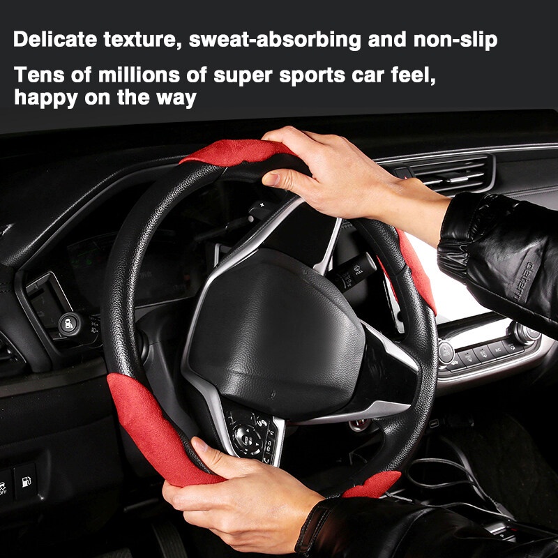 Set 2 Bọc Da Lộn Cho Vô Lăng Xe Ô Tô BMW X1 X3 X5 X6 F30 F34 E60 E90 F10 E34 E36 F20 G30 F15 F16
