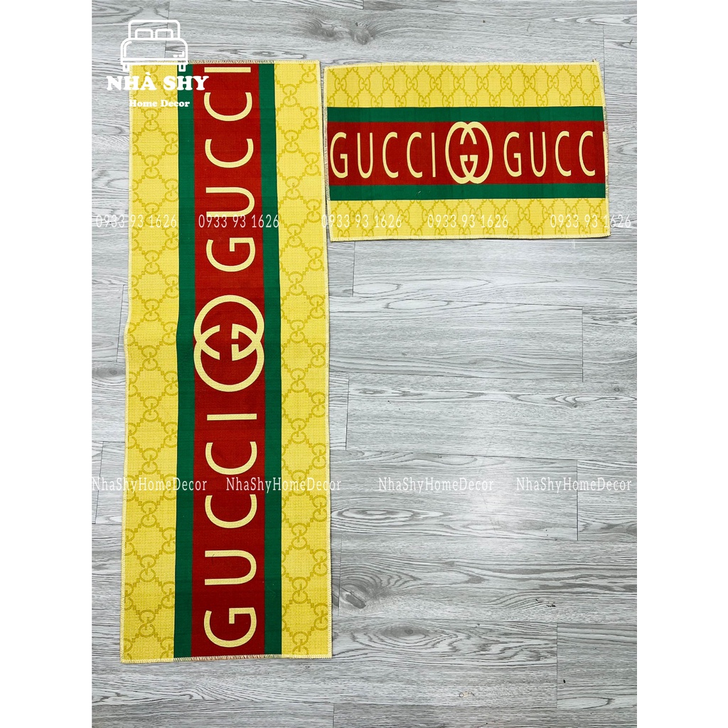 Thảm Bếp Bộ Đôi - Lót Chân Chống Trượt - SET 2 CÁI ĐẾ DÀY HÀNG CAO CẤP : 40x60cm và 40x1m2