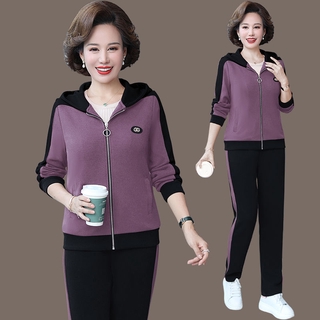 Bộ Đồ Thể Thao Thời Trang Xuân Thu Cho Phụ Nữ Trung Niên
