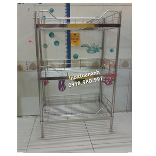 Kệ chén inox 304 đứng 3 tầng KT30503T