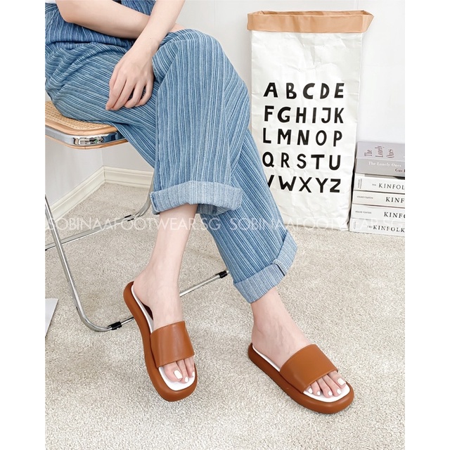 DÉP XUỒNG THỜI TRANG PHONG CÁCH HIỆN ĐẠI QUAI NGANG BẢN TO ĐẾ PHỐI MÀU DBN200