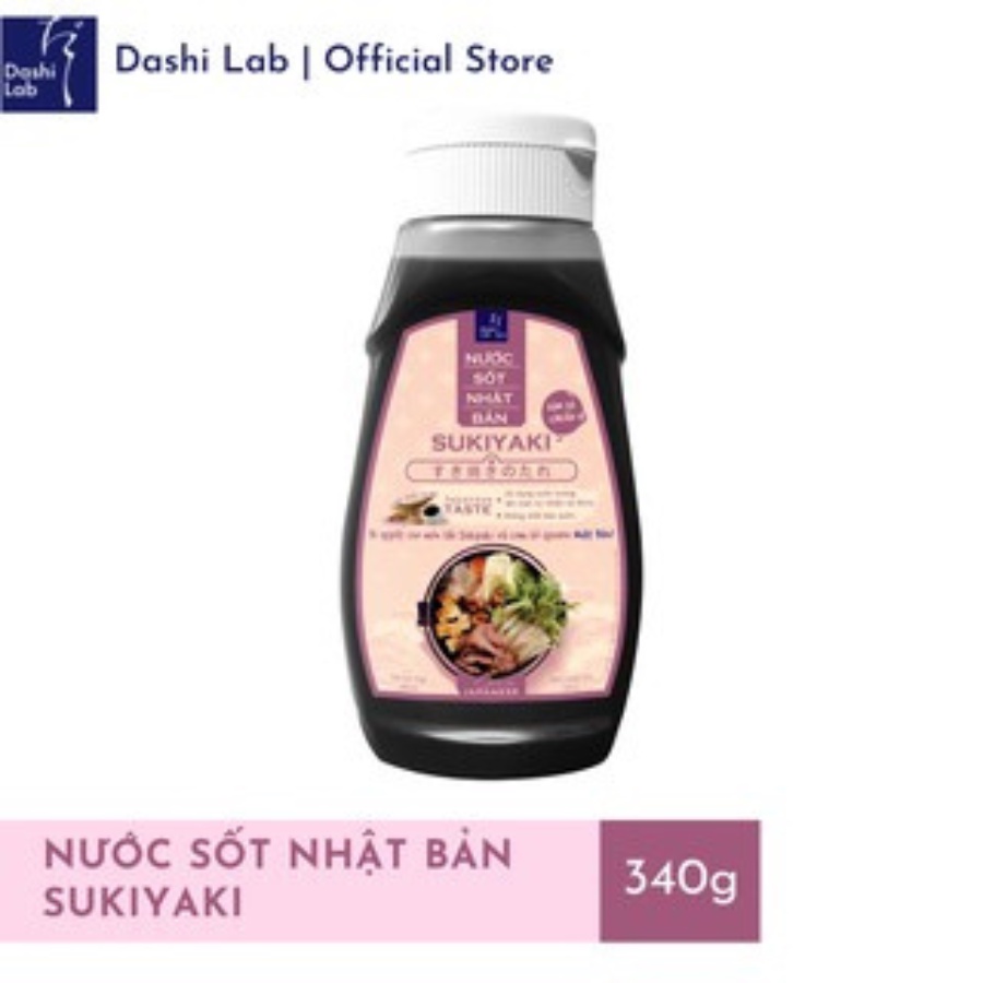 Nước Sốt Lẩu Sukiyaki Nhật Bản Dashi Lab Truyền Thống Không Chất Bảo Quản 340g/chai