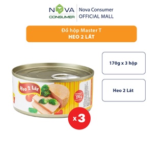 [Combo 3 hộp] Đồ hộp Master T Heo 2 Lát  170g x 3 hộp