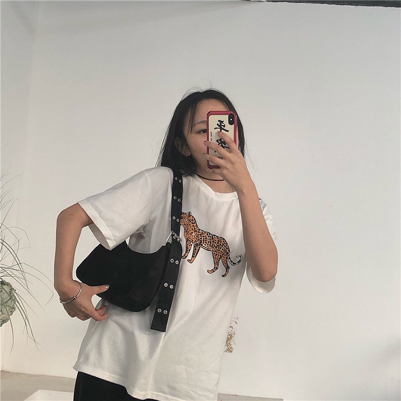 Túi Đeo Chéo Chất Liệu Nilon Phong Cách retro Thời Trang Hàn Quốc Cho Nữ