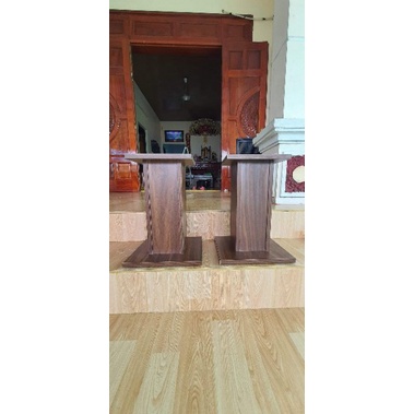 Chân loa gỗ 45cm màu óc chó