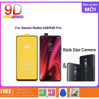 Kính Cường Lực 9D Full Màn Hình Cho Xiaomi Redmi K20/K20 Pro + Kính cường lực Camera
