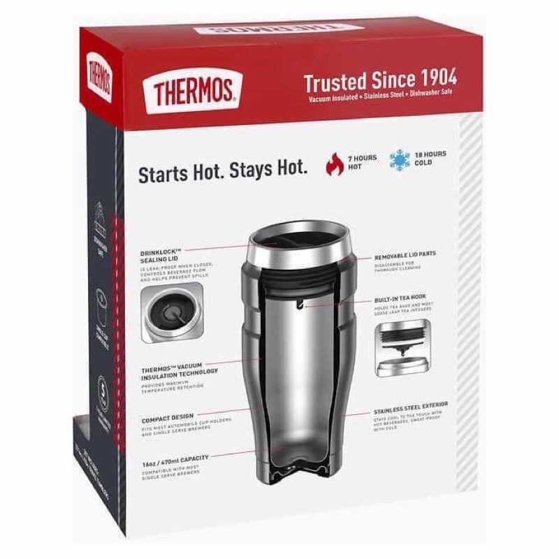 [BILL MỸ] LY GIỮ NHIỆT THERMOS TRUSTED SINCE 1904 470ML CHÍNH HÃNG