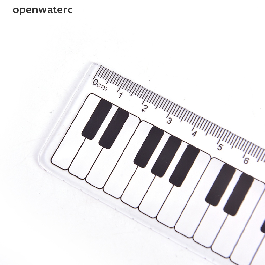 Thước Đo Phím Đàn Piano 15cm 6in Bằng Nhựa Màu Trắng Đen