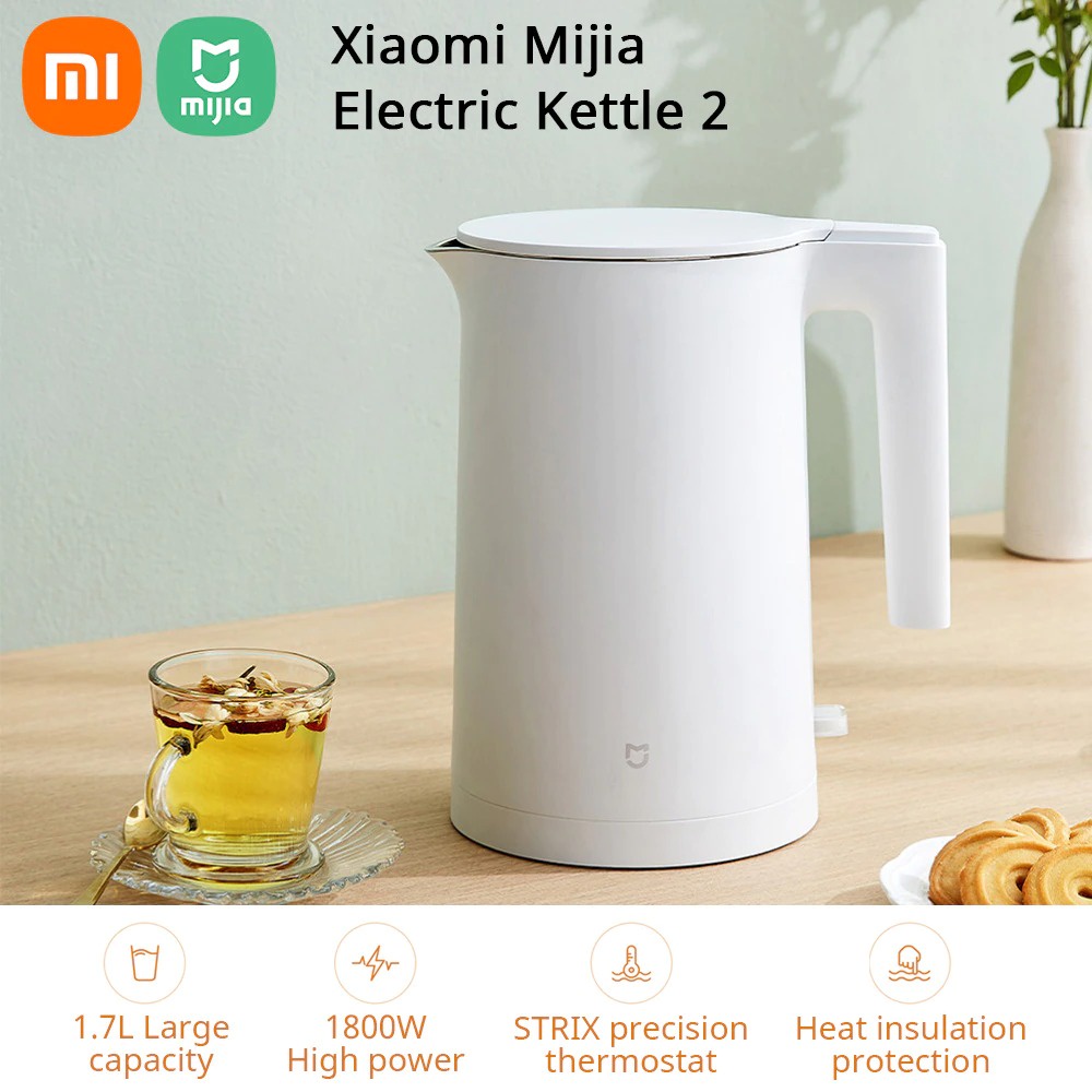 1L7 | GEN 2 | Bình đun siêu tốc 1.7L Mijia MJDSH04YM, Ấm đun nước Xiaomi 1800W khả năng đun sôi nhanh - MiHouse