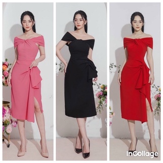 ĐẦM BODY RỚT VAI XẺ LAI QUYẾN RŨ CAO CẤP TẶNG KÈM HOA TAI THỜI TRANG