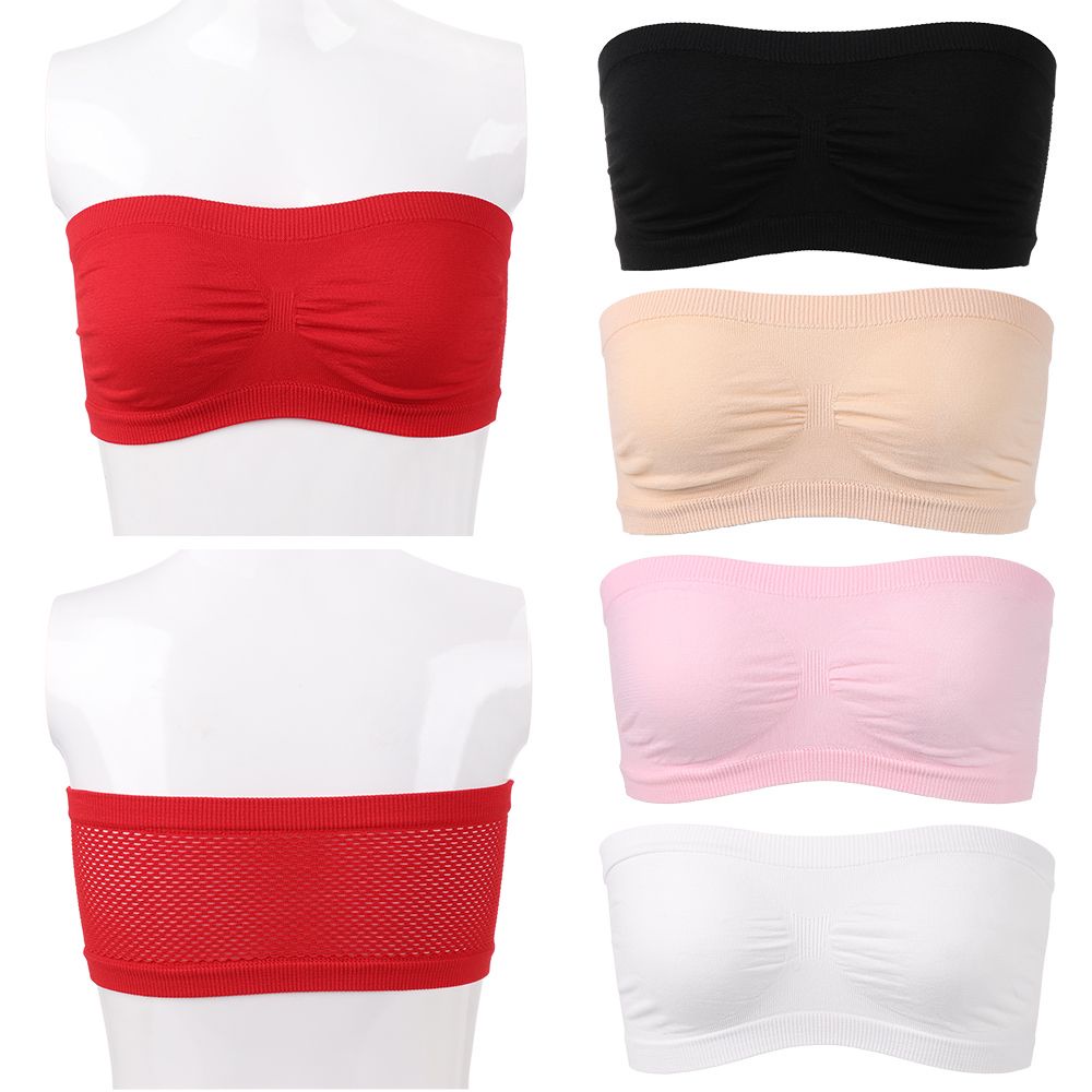 NIUYOU [Ready Stock] Strapless Tube Tops Invisible High Elastic Wrap Chest Seamless Sports Bra Women Fashion Wrapped