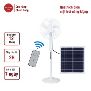 [CHÍNH HÃNG] Quạt Tích Điện Năng Lượng Mặt Trời Solar Fan, Quạt Năng Lượng Mặt Trời kèm pin, quạt tiết kiệm điện