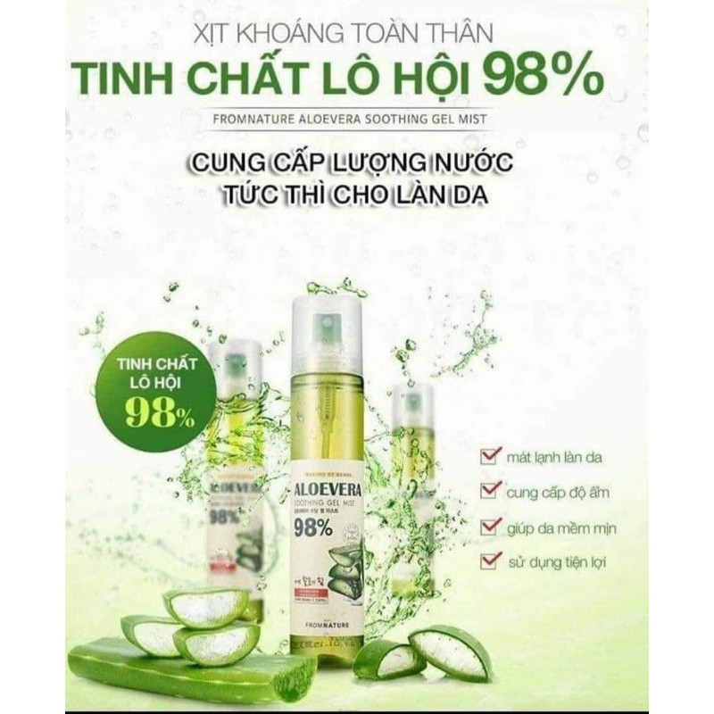 Xịt khoáng lô hội nha đam Aloe Vera