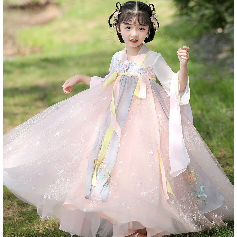 Bộ Hán Phục Phong Cách Trung Hoa Cổ Điển Cho Bé Gái