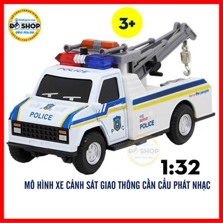 Mô Hình Ô Tô Đồ Chơi Xe Cảnh Sát Giao Thông Cần Cẩu Phát Nhạc - Đô Shop