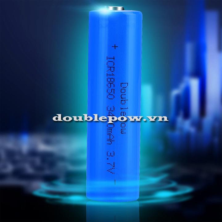 Cell pin sạc 18650 3.7V Doublepow dung lượng thực 3400mAh dùng cho sạc dự phòng, đóng pin các loại máy