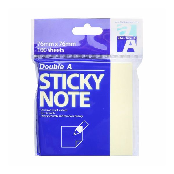 Giấy nhớ - Giấy Note Double A (3in x 3in) Bám mực tốt,viết êm, Tính tiện dụng cao Bản giấy khá lớn,có thể ghi chép nhiều