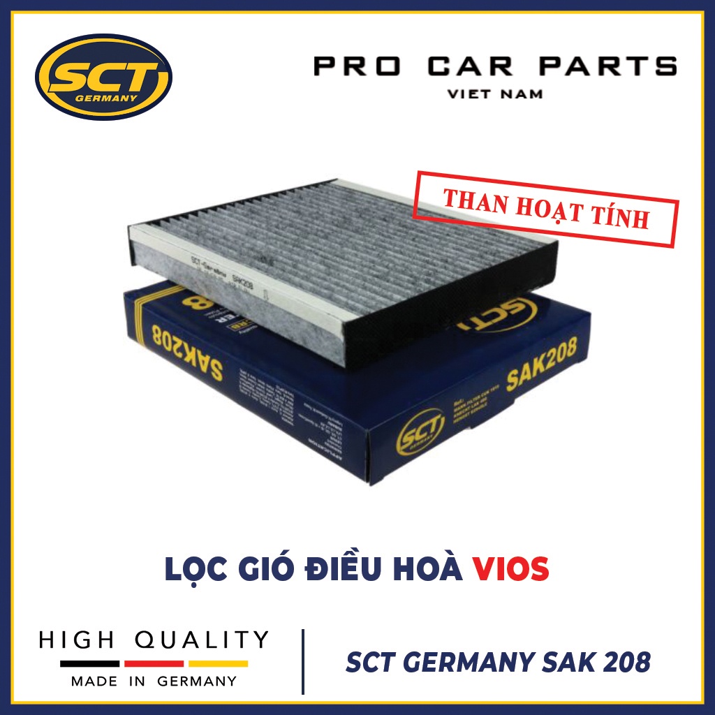 Lọc Gió Điều Hoà Vios Than Hoạt Tính SCT GERMANY - SAK 208