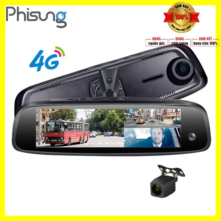 [ BẢO HÀNH 12 THÁNG] - Camera hành trình cao cấp Phisung tích hợp 3 camera, 4G, Android, Wifi MÃ E09-3 | BigBuy360 - bigbuy360.vn