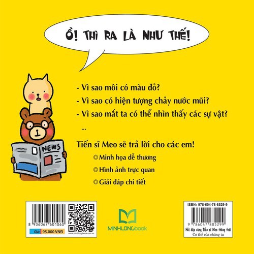 Sách - Hỏi đáp cùng tiến sĩ Meo thông thái: Cơ thể của chúng ta (Sách màu bìa cứng)