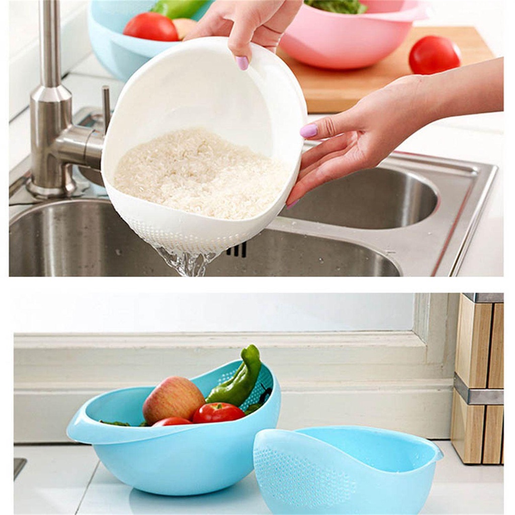 Rổ Vo Gạo / Đậu Bằng Nhựa Tiện Dụng Cho Nhà Bếp