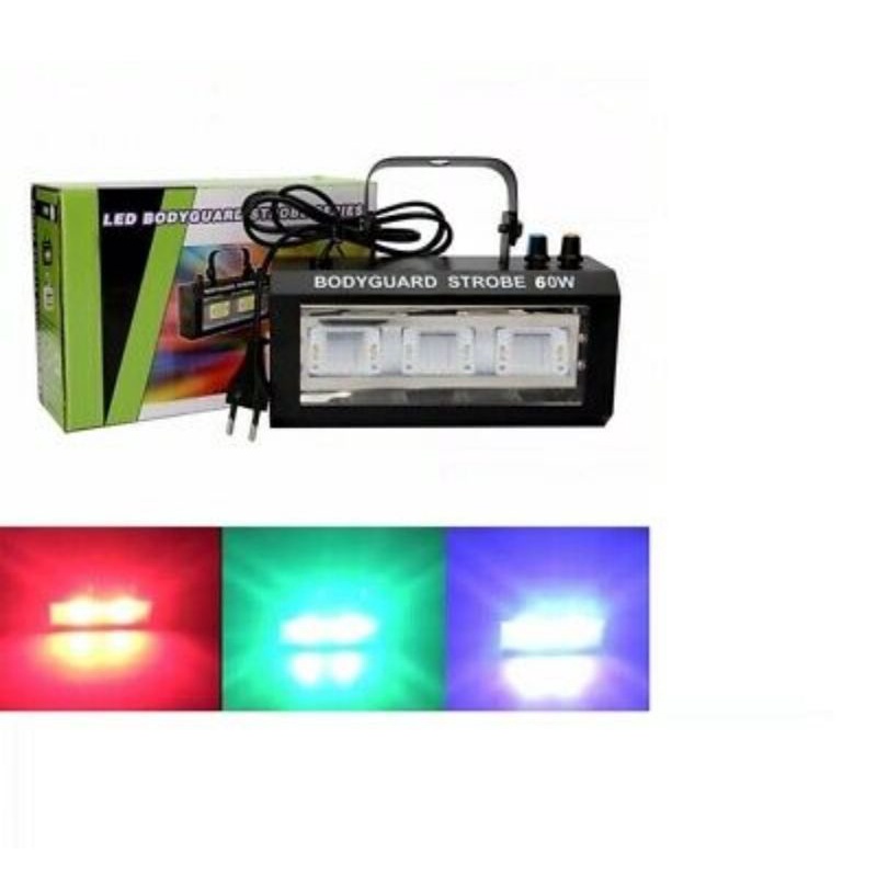 đèn LED sấm sét strobe 60w RGB full màu cảm ứng nhạc