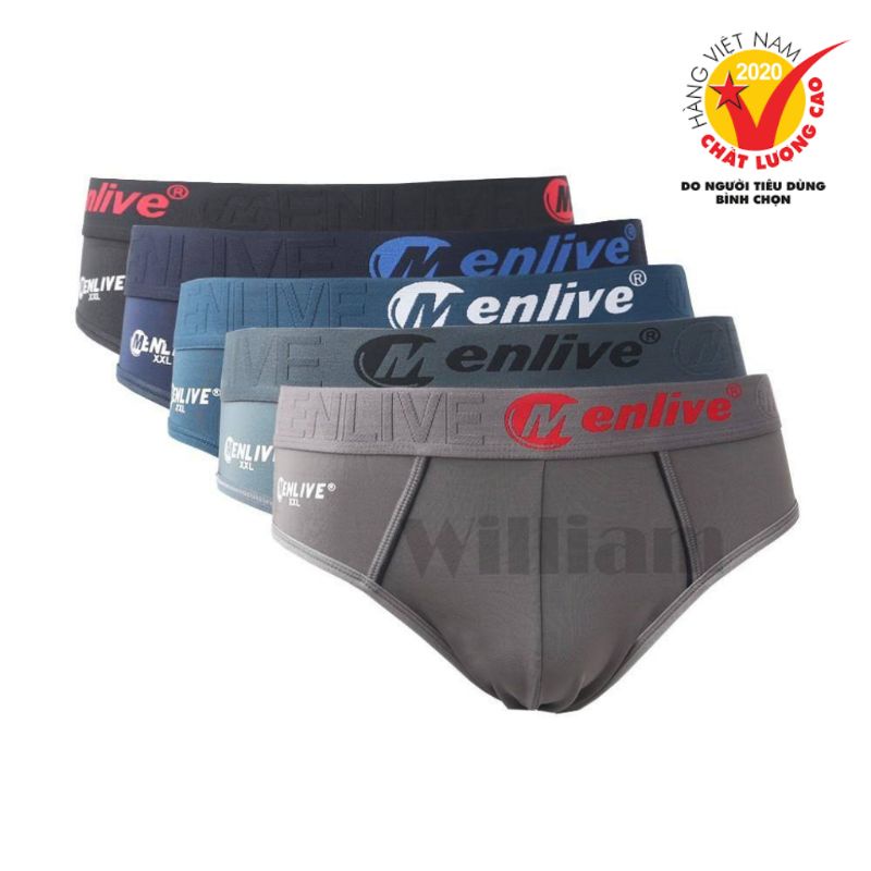 Combo 6 Quần lót nam Menlive bản lưng lớn - quần lót nam lưng bự thời trang -Thun lạnh cao cấp