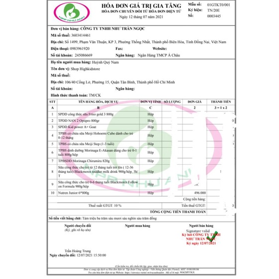 Tem phụ cty - Sữa Blackmore úc số 1, 2, 3 - 900g